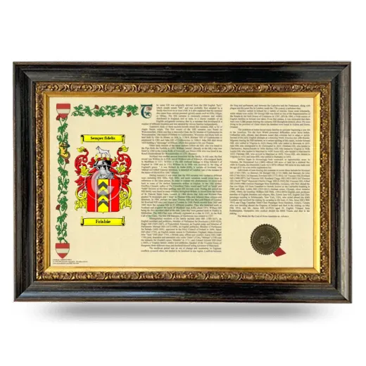 Frisbie Armorial Landscape Framed - Heirloom