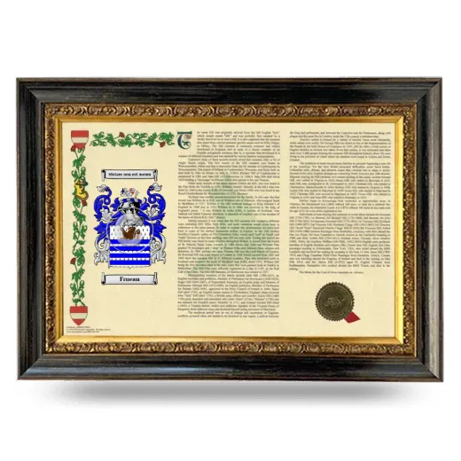 Fruean Armorial Landscape Framed - Heirloom
