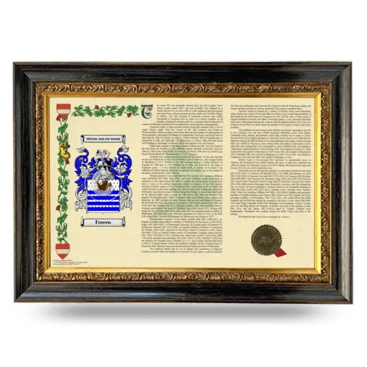 Frueen Armorial Landscape Framed - Heirloom