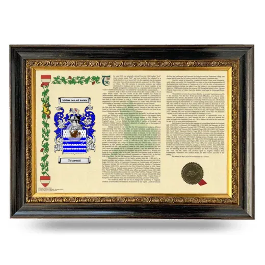 Frueent Armorial Landscape Framed - Heirloom