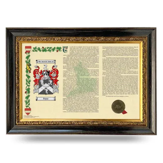 Fryar Armorial Landscape Framed - Heirloom