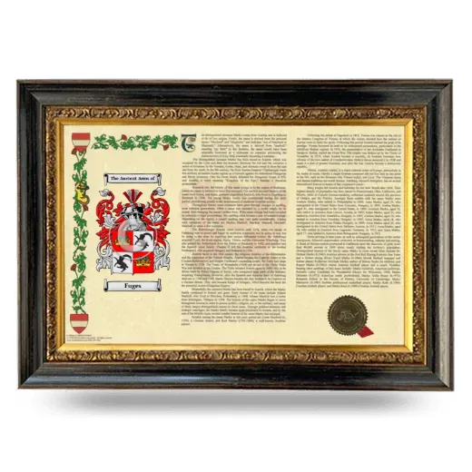 Fuges Armorial Landscape Framed - Heirloom