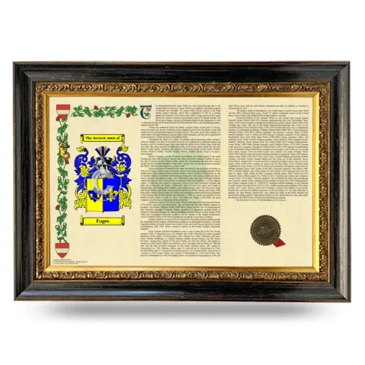 Fuges Armorial Landscape Framed - Heirloom