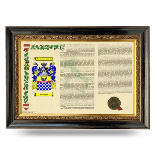 Fulconis Armorial Landscape Framed - Heirloom