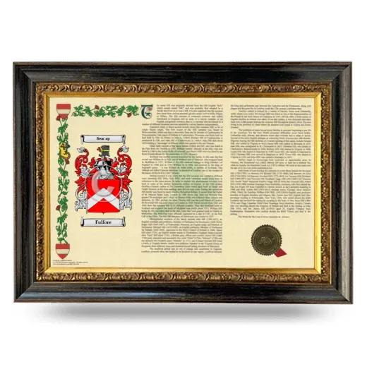 Fulfore Armorial Landscape Framed - Heirloom