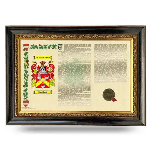 Gabillaud Armorial Landscape Framed - Heirloom