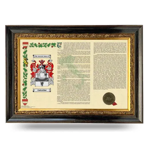 Gabrielini Armorial Landscape Framed - Heirloom
