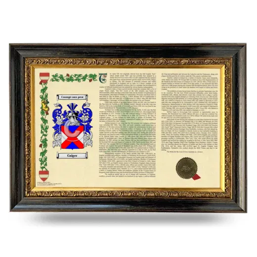 Gaiger Armorial Landscape Framed - Heirloom
