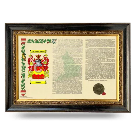 Gaines Armorial Landscape Framed - Heirloom
