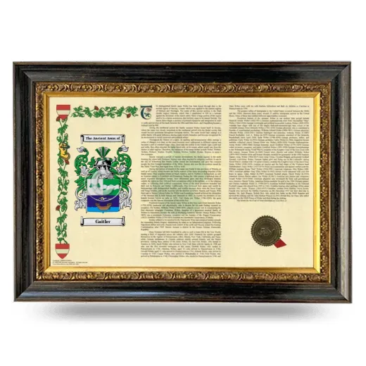 Gaitler Armorial Landscape Framed - Heirloom