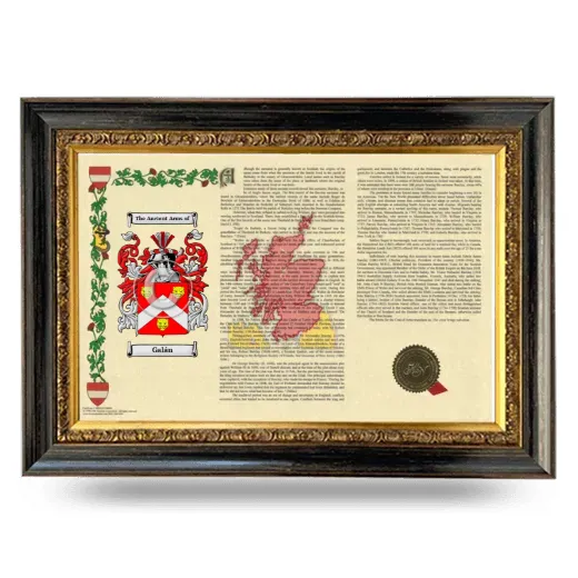 Galán Armorial Landscape Framed - Heirloom