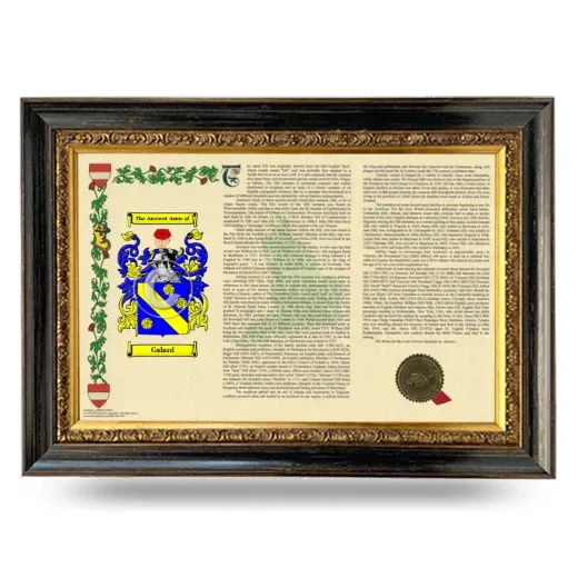 Galard Armorial Landscape Framed - Heirloom