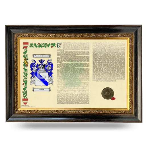 Gald Armorial Landscape Framed - Heirloom