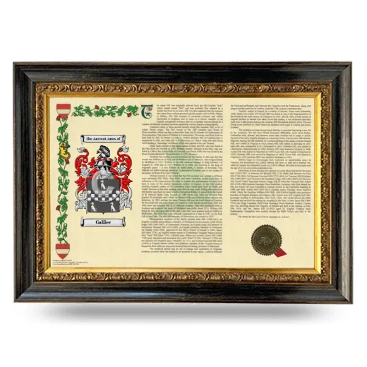Galilee Armorial Landscape Framed - Heirloom