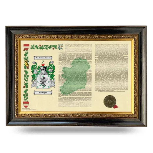 Gallager Armorial Landscape Framed - Heirloom
