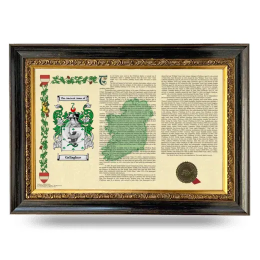 Gallaghue Armorial Landscape Framed - Heirloom