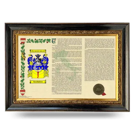 Gambadoro Armorial Landscape Framed - Heirloom
