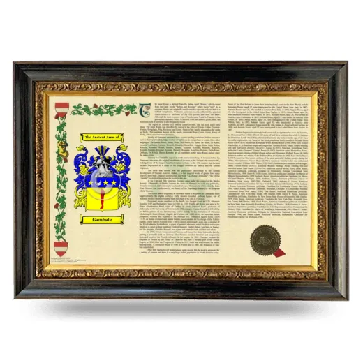 Gambale Armorial Landscape Framed - Heirloom