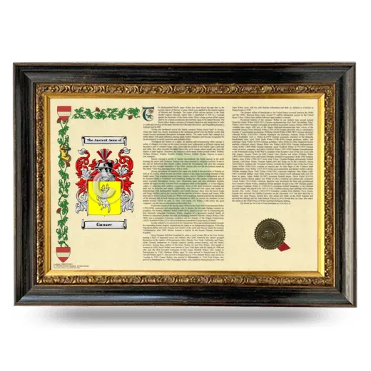 Ganser Armorial Landscape Framed - Heirloom