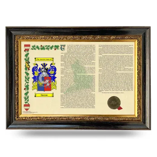 Garcon Armorial Landscape Framed - Heirloom