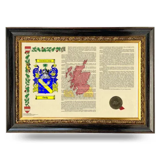 Garig Armorial Landscape Framed - Heirloom