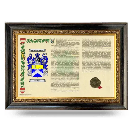 Garriga Armorial Landscape Framed - Heirloom