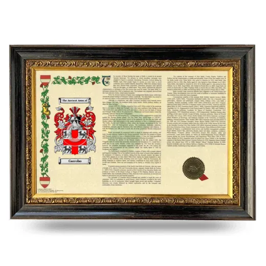 Garrobo Armorial Landscape Framed - Heirloom