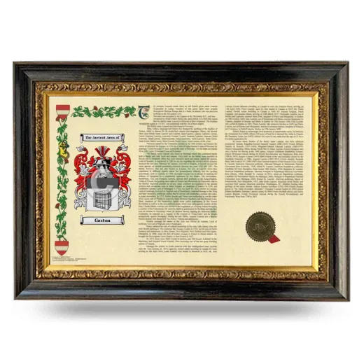 Gaston Armorial Landscape Framed - Heirloom