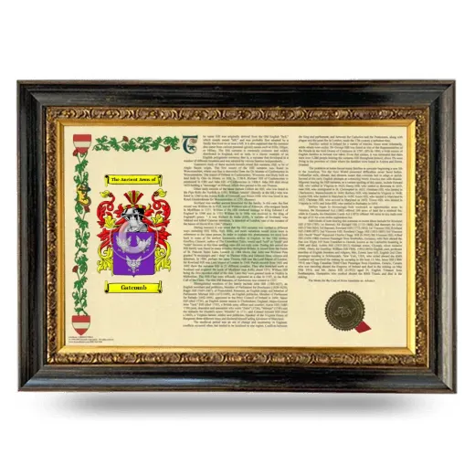 Gatcomb Armorial Landscape Framed - Heirloom