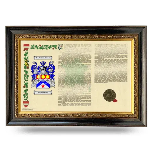 Gaucheron Armorial Landscape Framed - Heirloom