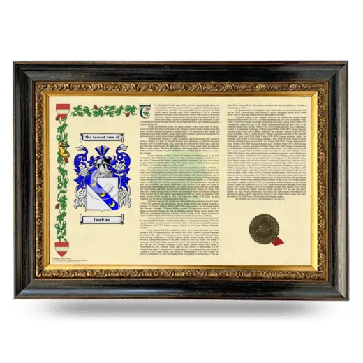 Geckler Armorial Landscape Framed - Heirloom