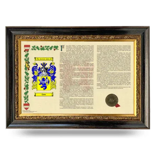 Geer Armorial Landscape Framed - Heirloom