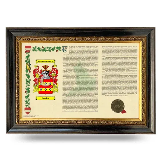 Geering Armorial Landscape Framed - Heirloom