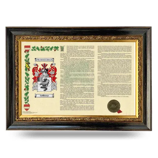 Geffereys Armorial Landscape Framed - Heirloom