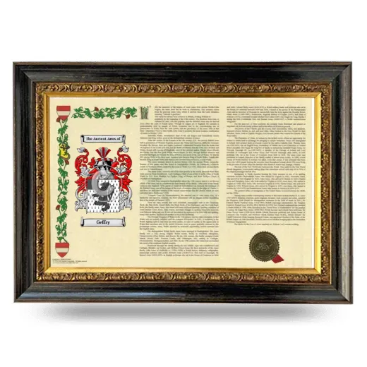 Geffry Armorial Landscape Framed - Heirloom