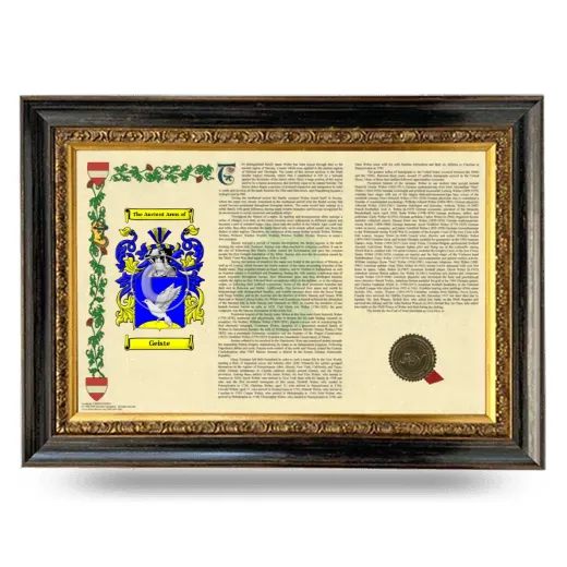 Geiste Armorial Landscape Framed - Heirloom