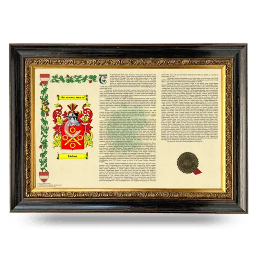 Gelan Armorial Landscape Framed - Heirloom