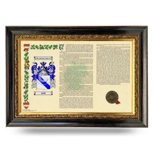 Geld Armorial Landscape Framed - Heirloom