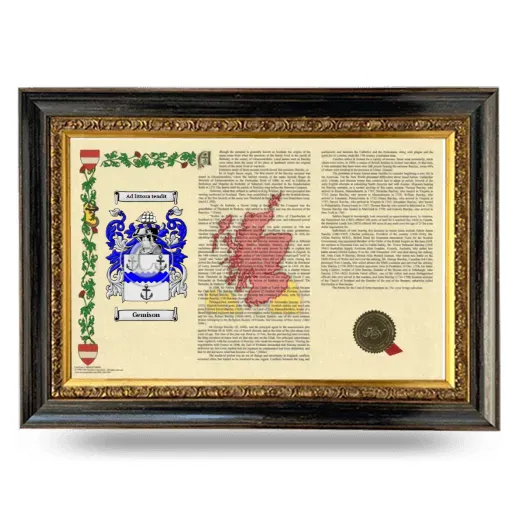 Gemison Armorial Landscape Framed - Heirloom