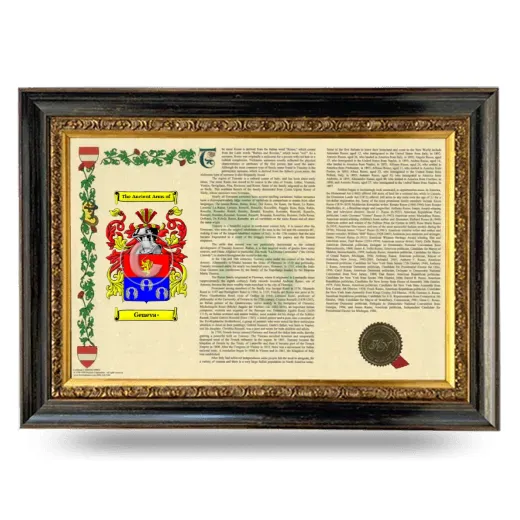 Geneva- Armorial Landscape Framed - Heirloom