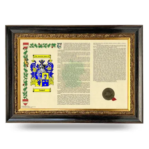 Gentel Armorial Landscape Framed - Heirloom