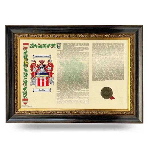 Geoffre Armorial Landscape Framed - Heirloom