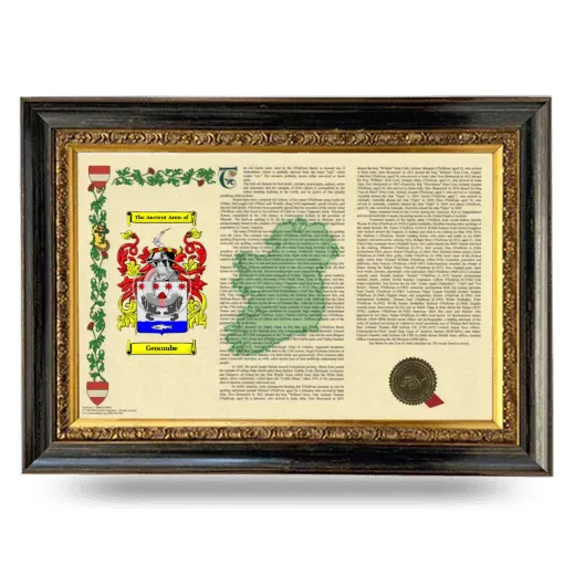 Geoombe Armorial Landscape Framed - Heirloom