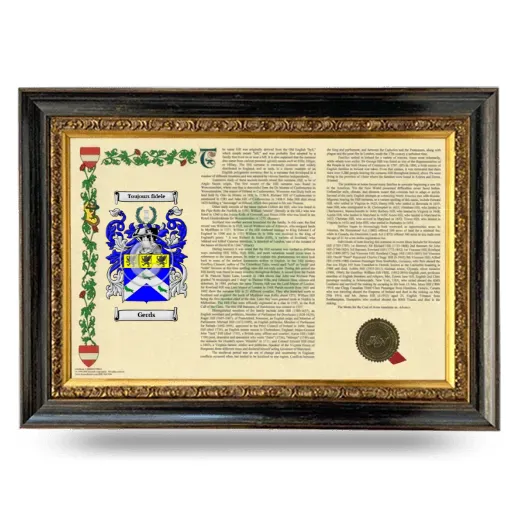 Gerds Armorial Landscape Framed - Heirloom