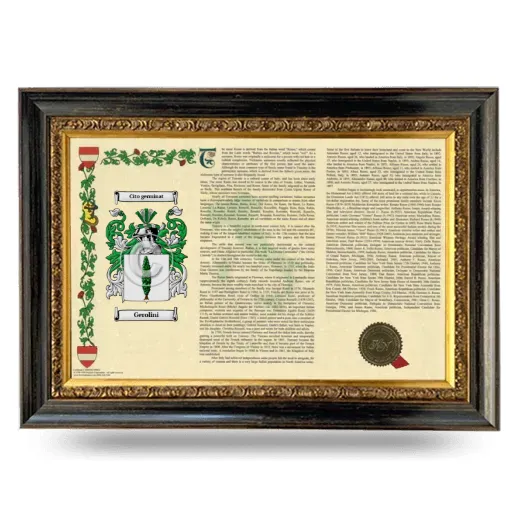 Gerolini Armorial Landscape Framed - Heirloom
