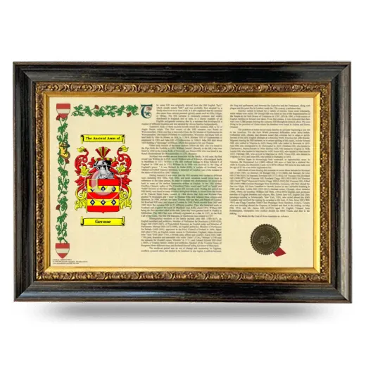 Gerone Armorial Landscape Framed - Heirloom