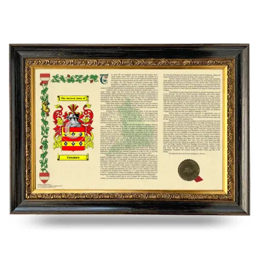 Gerones Armorial Landscape Framed - Heirloom