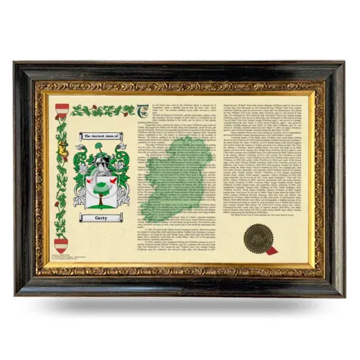 Gerty Armorial Landscape Framed - Heirloom