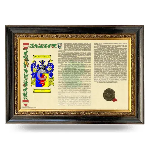 Geser Armorial Landscape Framed - Heirloom