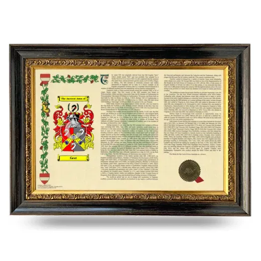 Gest Armorial Landscape Framed - Heirloom